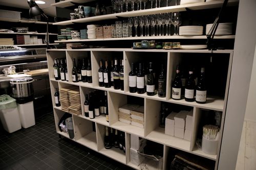 Modernes Regal - TEBIAN - Birke / Sperrholz / für Bar