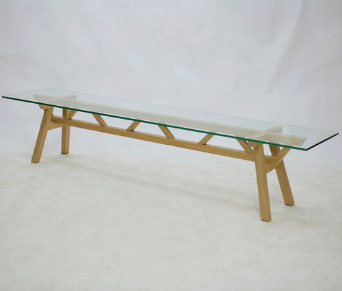 Moderne Bank - CINDERELLA APORT  - TEBIAN - Eiche / Glas