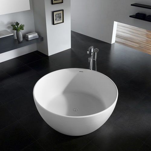 Runde Badewanne - PG11460 - PG Caststone - freistehend / Mineralguss / weiß