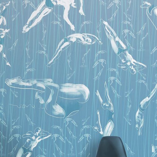 Moderne Tapete - PLUNDERS - Wallpepper - Zellulosefaser / Naturfaser / Motiv