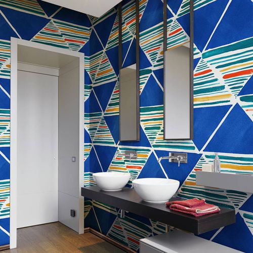 Moderne Tapete - DOC - Wallpepper - Zellulosefaser / Naturfaser / geometrisches Muster