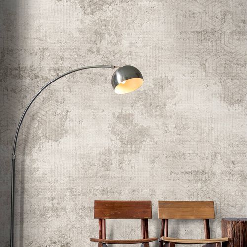 Moderne Tapete - EXAGON - Wallpepper - Zellulosefaser / Naturfaser / mit geometrischen Motiven