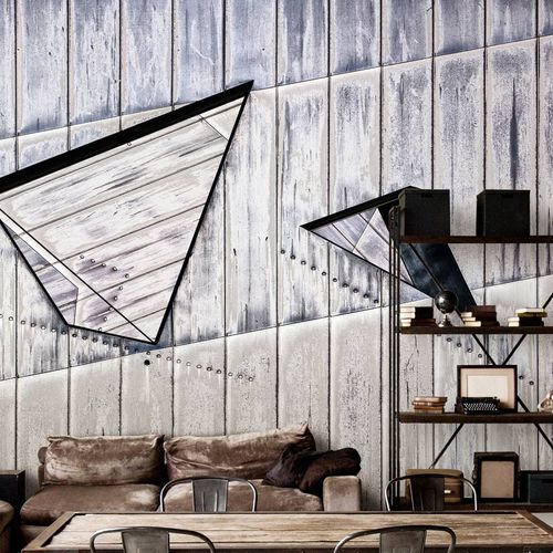Moderne Tapete - METAL - Wallpepper - Zellulosefaser / Naturfaser / Motiv