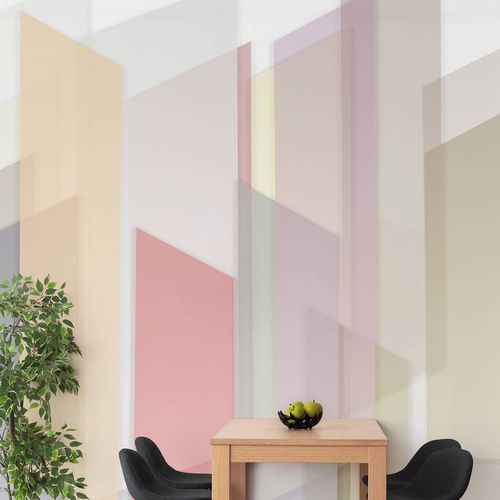 Moderne Tapete - CITY COLORS - Wallpepper - Zellulosefaser / Naturfaser / mehrfarbig