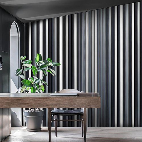 Moderne Tapete - P34 - Wallpepper - Zellulosefaser / Naturfaser / Streifenmuster