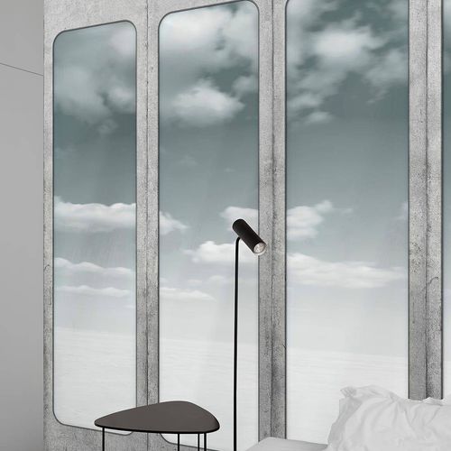 Moderne Tapete - BLUEBIRD - Wallpepper - Zellulosefaser / Naturfaser / Motiv