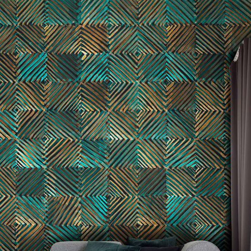 Moderne Tapete - SOTT'ACQUA - Wallpepper - Zellulosefaser / Naturfaser / Motiv