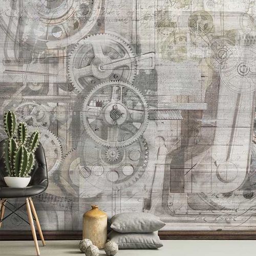 Moderne Tapete - INGRANAGGI - Wallpepper - Städtemotiv / bedruckt