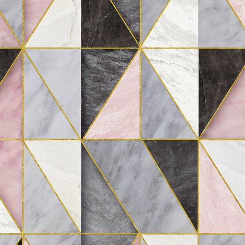 Moderne Tapete - RHOMBUS  - Wallpepper - geometrisches Muster / bedruckt
