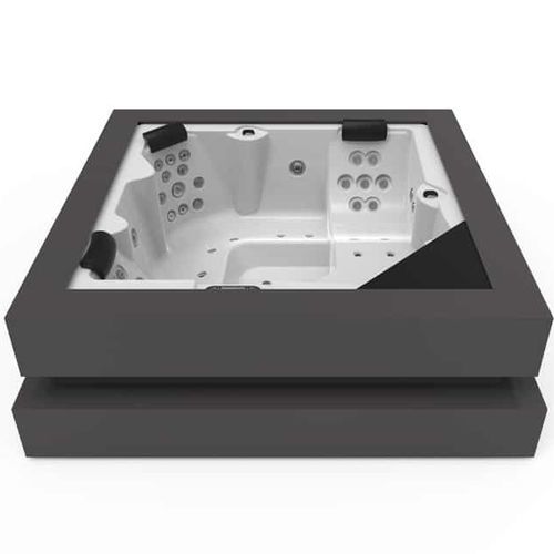 Whirlpool zum Aufstellen - Cube  - AWD - quadratisch / Viersitzer / Acryl