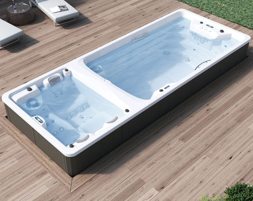 Schwimm-Hot-Tub / zum Aufstellen - Duo - AWD - rechteckig / 3 Plätze / Acryl