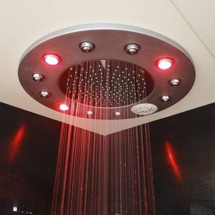 Deckenmontiertes Duschsystem - AWD - modern / Regenstrahl / Chromotherapie