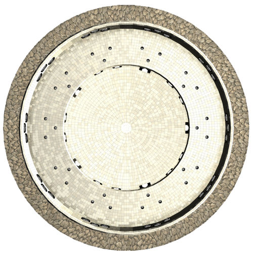 Einbau-Whirlpool - AWD - rund / 10 Plätze / Mosaik