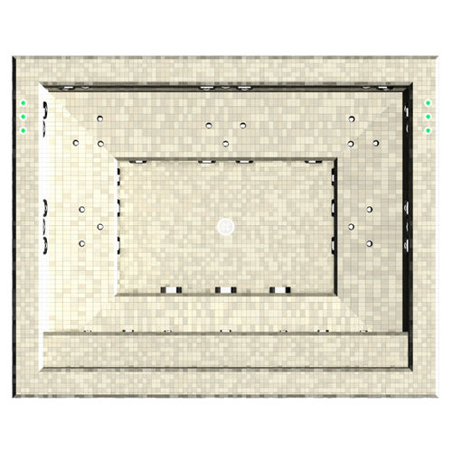 Einbau-Whirlpool - AWD - rechteckig / Sechssitzer / 8 Plätze