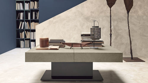 Moderner Couchtisch - ARES FOLD - altacom italia - gebeiztes Holz / melaminbeschichtet / Gestell aus Stahl