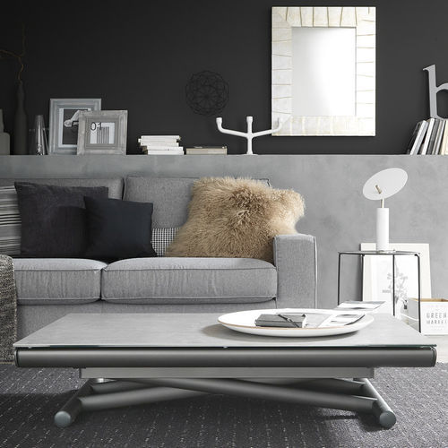 Moderner Couchtisch - ETOILE - altacom italia - melaminbeschichtet / Gestell aus Metall / rechteckig