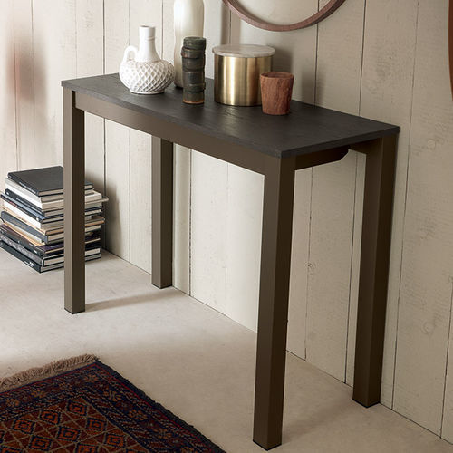 Moderner Konsolentisch - QUAD - altacom italia - gebeiztes Holz / Aluminium / melaminbeschichtet