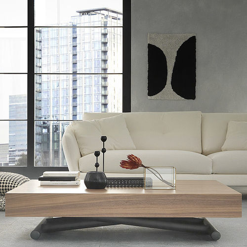 Moderner Couchtisch - FEBO - altacom italia - Holz / melaminbeschichtet / Gestell aus Metall