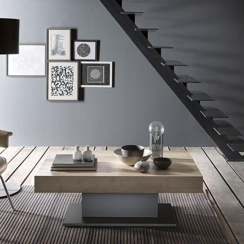 Moderner Couchtisch - ARES WING - altacom italia - lackiertes Holz / melaminbeschichtet / Gestell aus Stahl