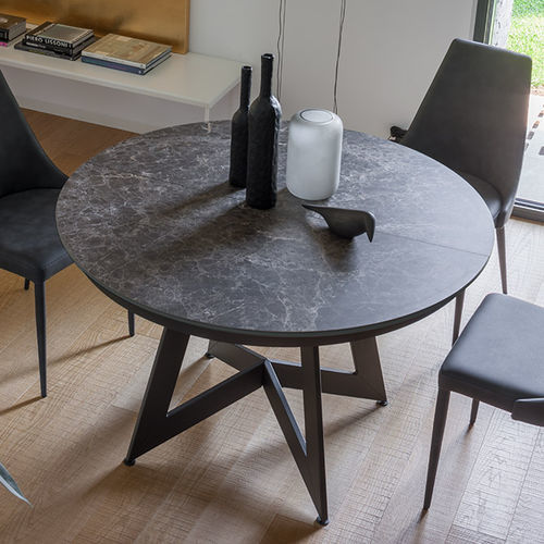 Moderner Esstisch - VENUS - altacom italia - Holz / Glas / Gestell aus Metall