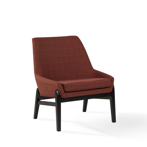 Moderner Sessel - TEVE - Jonas Ihreborn - Stoff / Eiche / Metall
