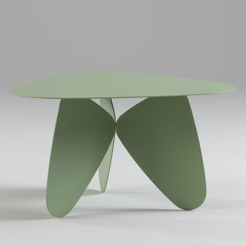 Moderner Tisch - PLAY - Jonas Ihreborn - Stahlblech / grau / blau