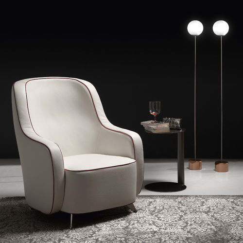 Moderner Sessel - MIU' - PINTON SAS - Leder / Stoff
