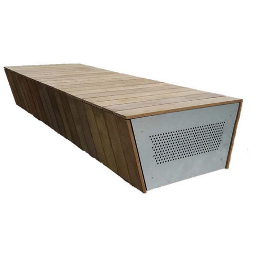 Moderne Bank für den öffentlichen Raum - DF5530 - Tectura Designs - Holz / Stahl / Aluminium