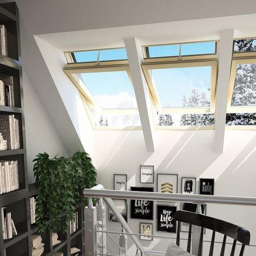 Holz-Dachfenster - ISC1 I22 - okpol - Schwing / mit Dreifachverglasung / mit Wärmedämmung