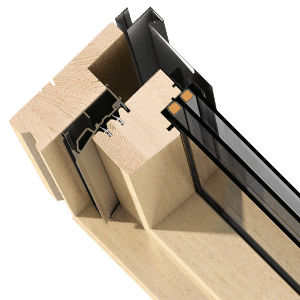 Fensterprofil aus Spanplatte - SOLID+ - okpol - wärmeisoliert