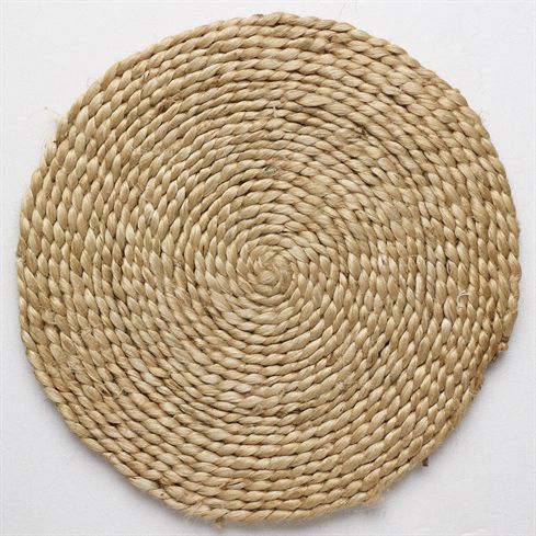 Moderner Teppich - Nash Andrea - einfarbig / aus Jute / rund