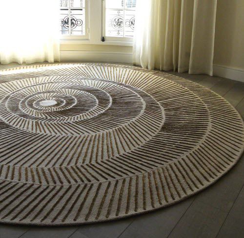 Moderner Teppich - NAUTILUS - MANUFACTURE DE TAPIS DE BOURGOGNE - Motiv / Wolle / Seide