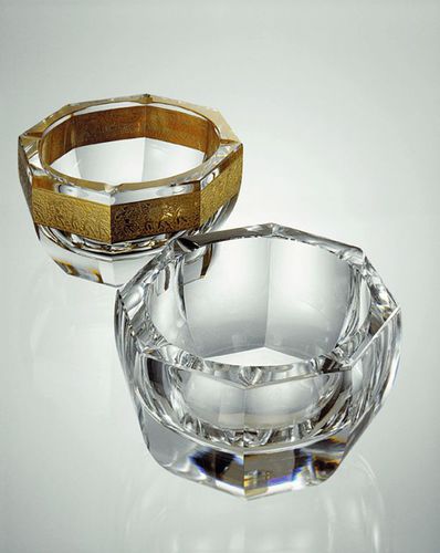 Gold-Aschenbecher - PREMIER 2367 - MOSER, a.s. - Kristall / für Privatgebrauch
