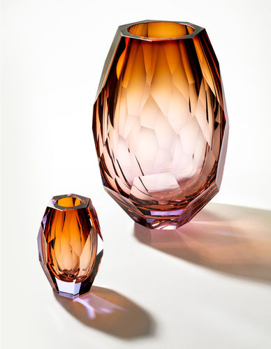 Moderne Vase - MONTAGNE - MOSER, a.s. - geblasenes Glas / Kristall / handgefertigt