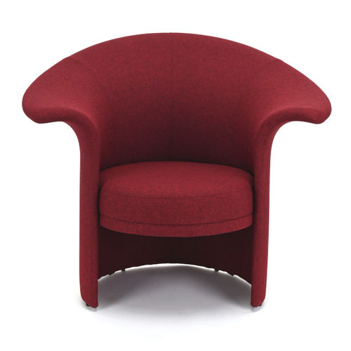 Moderner Sessel - Tulipan - Fameg - Stoff / Buche / grau