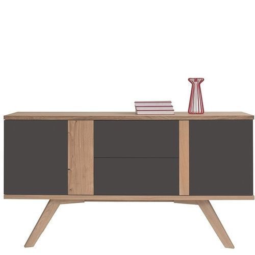 Moderne Kommode - Senales - Fameg - Eiche / Glas / mit Stauraum