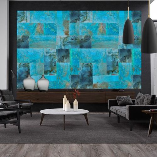 Metall-Wandverkleidung - COPPER JADE BLUE - Lost Cowboys.com - texturiert / Patina / Tapetenoptik