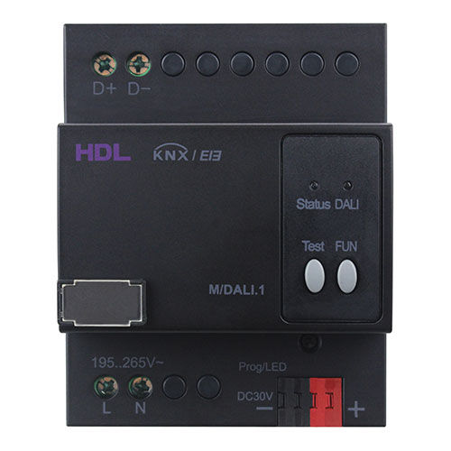 Schnittstellenmodul für Gateway - M/DALI.1 - HDL Automation Co., Ltd - DIN-Schiene / für Hausautomationssystem / KNX