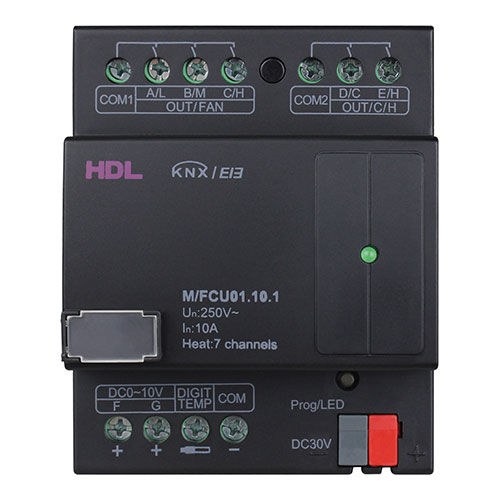 Lampen-Steuerungsmodul - M/FCU01.10.1 - HDL Automation Co., Ltd - Temperatur / für Klimaanlagen / DIN-Schiene