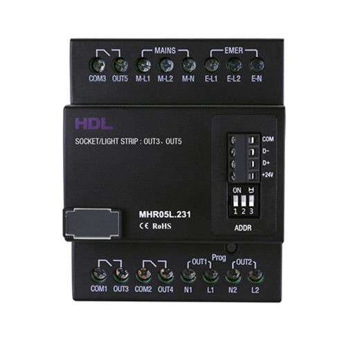 Schaltaktor für Hausautomationssystem - HDL-MHR05L.231 - HDL Automation Co., Ltd - DIN-Schiene / für Privatgebrauch / für Gewerbegebrauch