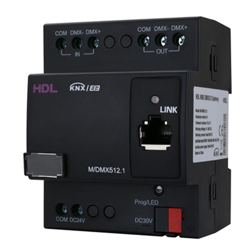 Schnittstellenmodul für Gateway - M/DMX512.1 - HDL Automation Co., Ltd - DIN-Schiene / für Hausautomationssystem / KNX