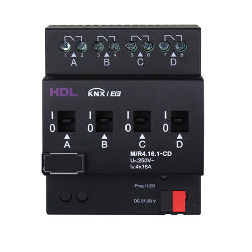 Schaltaktor für Hausautomationssystem - M/R4.16.1-CD - HDL Automation Co., Ltd - KNX / DIN-Schiene / für Privatgebrauch