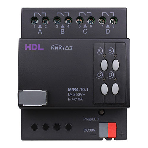 Schaltaktor für Hausautomationssystem - M/R4.10.1 - HDL Automation Co., Ltd - KNX / DIN-Schiene / für Privatgebrauch