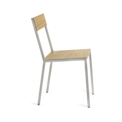 Moderner Stuhl - v9021001 - valerie_objects - für den Innenraum / Eiche / Gestell aus Aluminium