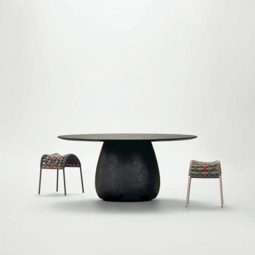 Moderner Tisch - INCONTRO - da - Metall / Gestell aus Metall / rund