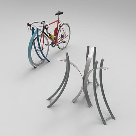 Bodenstehender Fahrradständer - Flow - Bottega 7 - originelles Design / vertikal / für öffentliche Bereiche