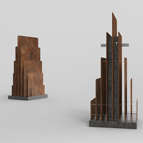 Park-Springbrunnen - Orlo - Bottega 7 - bodenstehend / Edelstahl / COR-TEN®-Stahl