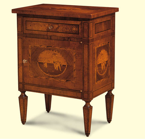 Nachttisch / Louis XVI - 68 - Crestan snc di Crestan Giovanni e Angelica - Holz / rechteckig / mit Schublade