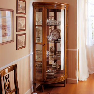 Klassische Vitrine - 358 - Crestan snc di Crestan Giovanni e Angelica - gewölbtes Glas / Holz
