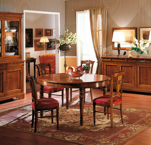 Klassischer Esstisch - 685 - Crestan snc di Crestan Giovanni e Angelica - Holz / rund / oval